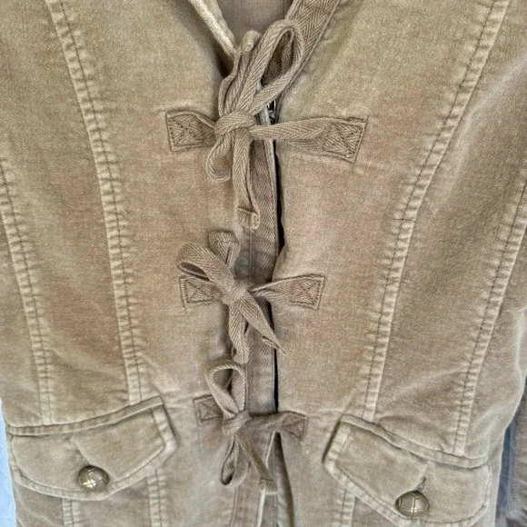 MNG Mango brown velvet-like jacket size Small - Picture 11 of 13